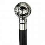 Antiikne massiivne messingist sukeldumiskiiver k&auml;epidemega Victorian roopuust jalutuskepp