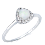 K&auml;sit&ouml;&ouml;h&otilde;bes&otilde;rmus 'Goddess Opal' H&otilde;bevalge (roodiumiga kaetud) - 8x8mm 54 valge