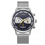 SINOBI loomingulise disainiga meeste k&auml;ekellad 42 mm &ouml;&ouml;kull spordikronograaf kvartskell roostevabast terasest veekindlad helendavad randmepaelad h&otilde;be