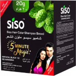 Siso Hair Looduslik Must 1.0 Juuksev&auml;rvi &Scaron;ampoon 20g Pakk 20 tk must