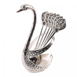 Roostevabast terasest s&ouml;&ouml;gin&otilde;ude komplekt Luigep&otilde;hjahoidik 6 lusikaga kohvi-puuviljade magustoidu segamislusika jaoks h&otilde;be