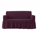 1 / 2 / 3 / 4 istekohaga Seersucker diivani kate koos seelikuga. Elutoa venivad diivanikatted, m&auml;&auml;rdumisevastane diivani kate. 1 Seater 85-135cm lilla