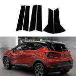 6 tk auto samba postid Renault Captur XJB/HJB/HJE 2020-2023 l&auml;ikivmust ukseakna trimmikatte kleebised stiilitarvikud