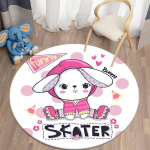 Simplicity Bunny Lion HD tr&uuml;kitud uusaasta kingitus &uuml;mmargune vaip Laste elutoa matt P&otilde;randamatt Jooga Magamistoatool Libisemiskindel matt 60cm