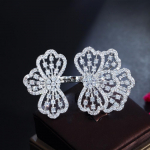 CMM Jewelry s&auml;delevad kuupmeetrist tsirkooniumoksiidist Statement luksuslikud suured tursked liller&otilde;ngad naistele h&otilde;be