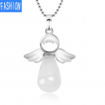 Euroopa ja Ameerika looduslikust kivist kaelakee muinasjutt ingli tiib armastus kingitus &uuml;mmargune veetilga t&uuml;&uuml;pi naiste ehte ripats whitecrystal