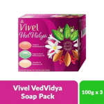 Vivel Ved Vidya Luxury Soap Bars For Soft, Even Toned 100 g Pack of 3 mitmev&auml;rviline