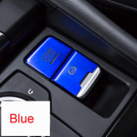 Red/blue/silver handbrake parking brake AUTO HOLD & Multimedia button cover frame trim sticker For Mazda 3 Axela CX-4 CX-5 Option 1 red