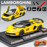 1/24 Scale Lambo Aventador SVJ63 Diecast automudeli m&auml;nguasi, tagasit&otilde;mmatav m&auml;nguasi koos heli ja valgusega lastele v&auml;ikelastele poistele t&uuml;drukutele m&otilde;eldud kingituste kollektsioon 1/24-21.5x9.8x5cm