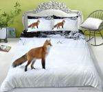 3D Fox Pattern kodu voodipesu komplekt Magamistoa tekikate padjap&uuml;&uuml;r Eriti suur t&auml;issuuruses voodipesukomplekt Kodukaunistus Baby 100x135cm