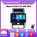 10-tolline Android Nissan X-trail 2 T31 2007-2015 autoraadio Multimeedia videopleier GPS-navigatsioon WIFI 1+16GB