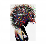 Musta naise grafitikunsti plakatid ja tr&uuml;kised Aafrika naise seinakunstipildid Popkunsti l&otilde;uendimaalingud elutuppa 20x30cm no frame ceil v&auml;rv