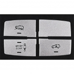 Car Control multimedia Suspension system Button switch Cover Sticker for Mercedes Benz ML GL GLE GLS class X166 W166 A Model Silver