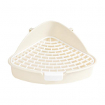 Lemmikloomak&auml;imla Mugav k&uuml;&uuml;likute liivakast, mida on lihtne puhastada, suur, &otilde;&otilde;nestatud kolmnurkse alaga v&auml;ikeloomade tualeti lemmikloomatarbed valge