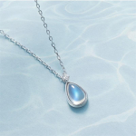 925 h&otilde;bedast kuukivist veetilga v&otilde;luripatsiga kaelakee t&uuml;drukutele, naistele Statement pulmaehted