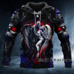 Kevad-s&uuml;gis meeste r&otilde;ivad Viking Hoodies Pusa 3D Prindiga Skull Angel Streetwear Vintage pikkade varrukatega meeste pullover jakid XL