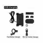 Universaalne Jalgratta Mootorratta Telefoni Hoidik Alused USB Laadimine Veekindel GPS Navigaator Lenksu Klamber Alus 4''-6'' jaoks USB charging