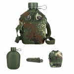 Taktikaline veekeetja kotikesega Molle s&uuml;steem veepudeli ja kotiga armee s&otilde;jaline matkamine matkamine, alumiiniumist elluj&auml;&auml;misvarustus