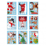 9 lehte Christmas Install Claus Kleebis Kergesti kasutatav j&otilde;uluvana lumememme mustriga aknakleebised mitmev&auml;rviline