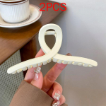 2 TK Premium Peakatete Komplekt Uus Naiste Mood Claw Clip Kohv Must Akr&uuml;&uuml;l Suured Juuksen&otilde;elad Claw For Lady Clip Barrette Juukseaksessuaarid 2PCS
