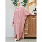 Naiste Abaya Jilbab Kaftani pikk moslemi kleit Dubai kardigan-mantliga maxi kleit roosa