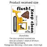 T258# Loputa! Puhtuse kleebis Vannituba Tualettruumi katte kleebis Seinakleebised WC-tarvikud L&otilde;bus kodu jaoks VannitubaToa kaunistamine 25x30cm-PET