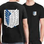 Naiste suvine unisex l&uuml;hikeste varrukatega T-s&auml;rk Jaapani anime Attack On Titan tr&uuml;kitud T-s&auml;rk O-kaelusega s&auml;rgid, 100% unisex puuvillane T-s&auml;rk 2XL
