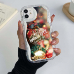 Samsung Galaxy A25 iPhone 15 jaoks Xiaomi Poco X6 Redmi Huawei Honor 90 telefoni&uuml;mbrised A1 j&otilde;ule Head uut aastat kunsti eksklusiivne Kreemmustriline pehme &uuml;mbris for iPhone 6 valge