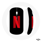 Souris Sans Fil Netflix Logo rouge fond noir