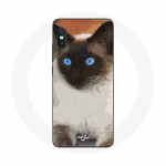 Kahe kaameraga Xiaomi Redmi Note 5 AI &uuml;mbris siiami kassi mustvalgele sinisele silmale