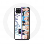 &Uuml;mbris Samsung Galaxy A12 Bangtan Boys Logo BTS WORLD videom&auml;ngu Heartbeat jaoks