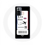 Coque pour Xiaomi Redmi Note 10 Pro Billet d'avion London