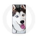 &Uuml;mbris Samsung Galaxy Note 9 White Siberian Husky Blue Eyes jaoks