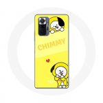Coque pour Xiaomi Redmi Note 10 Pro BTS Bangtan BT21 Chimmy Jimin Fond Jaune