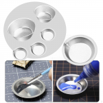 Meigipaletid &uuml;mmargused v&auml;rvialused metallist segamiskomplektid pigmendi segamistopside palett kunsti jaoks A