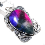 Natural Rainbow Solar Quartz Handmade 925 Sterling Silver Pendant 2.29 y4t09