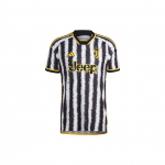 Adidas Juventus 23/24 Kodus&auml;rk Kirjatr&uuml;ki Triipude ja Lapitehnika Spordis&auml;rk L&uuml;hikeste Varrukatega Meeste S&auml;rk Must HR8248 S