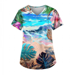 Naiste moe vabaaja lehtede mustriga &uuml;laosa L sinine