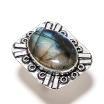 Natural Labradorite Gemstone Handmade 925 Sterling Silver Gift Ring Size 7 e6l84