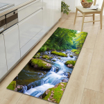 Natural Scenery Pehme k&ouml;&ouml;givaip V&auml;simusvastane K&ouml;&ouml;givaip Veekindel libisemisvastane Vaibakomplekt Jooksuvaip Voodivaip Imav vaip k&ouml;&ouml;gi jaoks 160*200cm