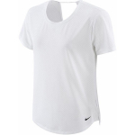 Nike Dri-Fit One Breathe Avatud Seljaga &Uuml;mmarguse Kaelusega L&uuml;hikeste Varrukatega T-s&auml;rk Naistele Valge DX0132-100 XL