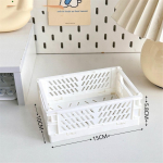Mini kokkupandav plastikust hoiukarp Kokkupandav hoiukonteiner lauaarvuti kosmeetikatoodete hoiukorv Kodukontori organiseerimiskarp 1 arvuti