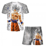 Dragon Ball T-s&auml;rgid Poisid Super Saiyan Goku T-s&auml;rk L&uuml;hikesed p&uuml;ksid 2 tk Komplektid Lapsed Poisid Anime T-s&auml;rk Suvi Laste Riiete Komplektid 130