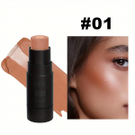 6 Colors Sandwich Blush Stick 2 in1 Matte Blush Highlight Contouring Stick Natural Dimensional Nude Makeup Blush Cream Multi-functional Solid Blusher 01#