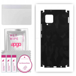 apgo Protective Skin Sticker for the back+sides compatible with Samsung Galaxy A42 5G, Full Wrap Film, Foil, Vinyl - Pattern Black Camo