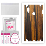 apgo Protective Skin Sticker for the back+sides compatible with Huawei P20 lite, Full Wrap Film, Foil, Vinyl - Pattern Tigerwood