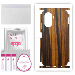 apgo Protective Skin Sticker for the back+sides compatible with Huawei Nova Y70, Full Wrap Film, Foil, Vinyl - Pattern Tigerwood