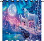 3d Isiksuse Totem &Ouml;&ouml;loom N&auml;ljane Hunt Kardinad Elutuba Kodu Magamistuba Kardin Varjutuskangas Kohandatud Konks Dekoratiivne 200W240H(CM)79x95in&Grommet Top
