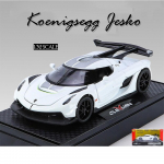 1/32 Scale Koenigsegg Jesko tsingisulamist mudelauto, valguse, heli ja tagasit&otilde;mmatava survevaluga m&auml;nguasjad Kingitused Kollektsioonid Kaunistused poistele 1/32-Size:15*6*4cm,Window valge