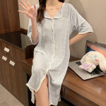 Pidžaama seelikud Naiste suvised l&uuml;hikeste varrukatega kardiganid pidžaamad Suured pikad koduriided M